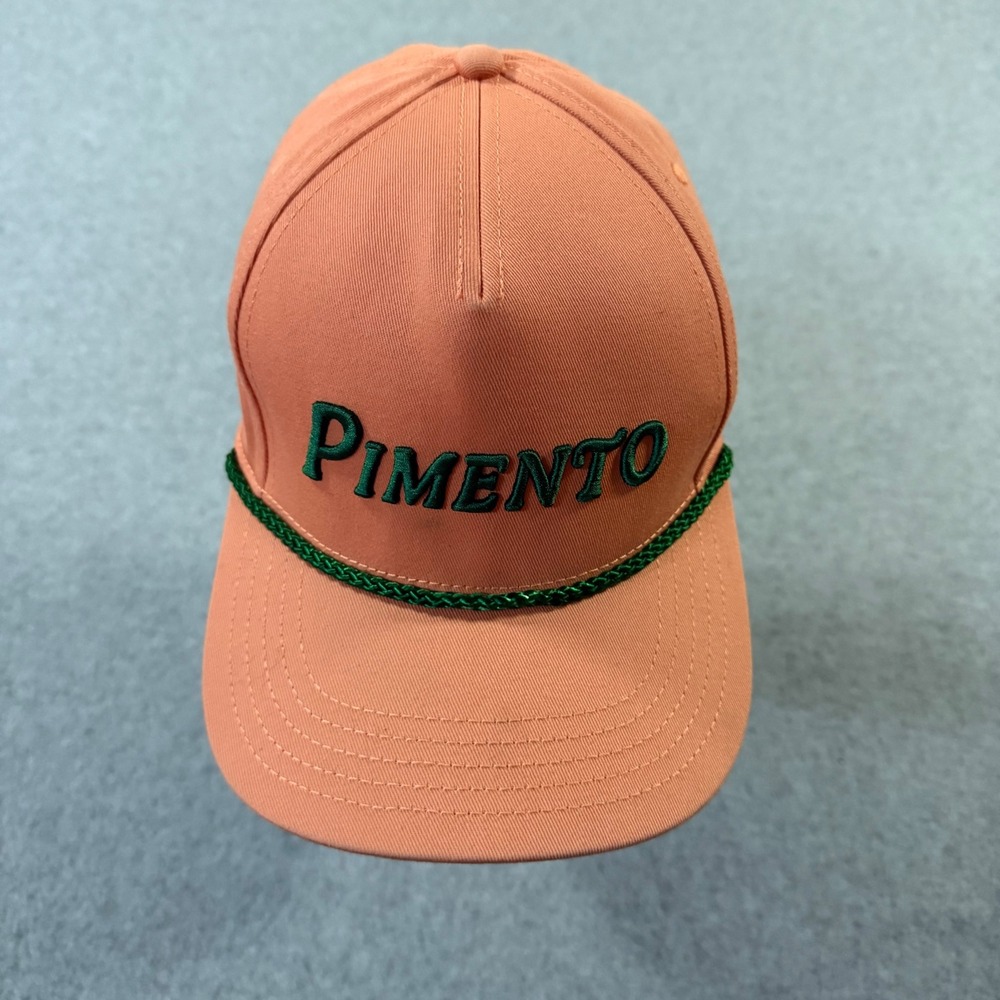 American Needle Masters Pimento Rope Hat Peach Orange Snapback Golf Cap